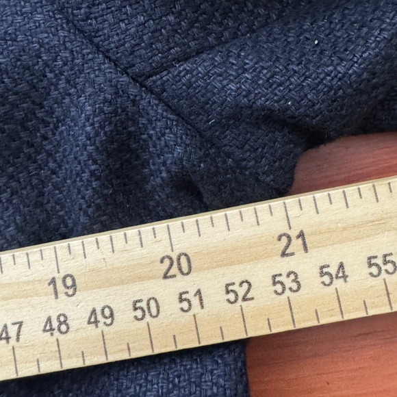 Vintage Talbots Black Linen Blend Blazer Sz 12 Single Breasted Y2K Career Jacket - Picture 14 of 16